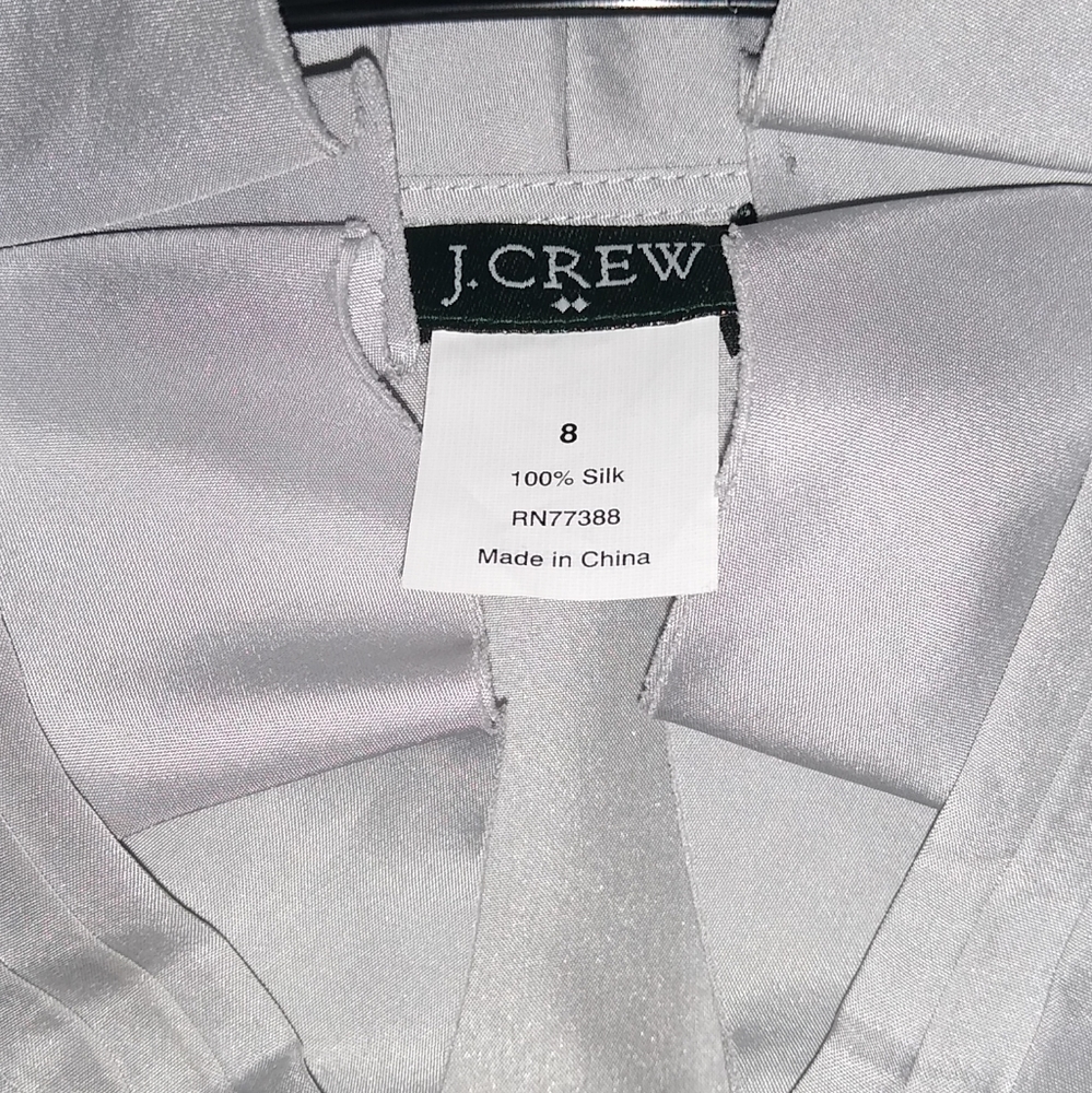 J.Crew Ruffled Sleeveless 100% Silk Blouse